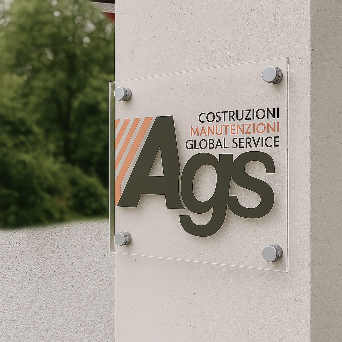 Targa in plexiglass trasparente personalizzata